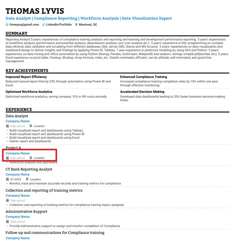 Enhancv resume score test 2026