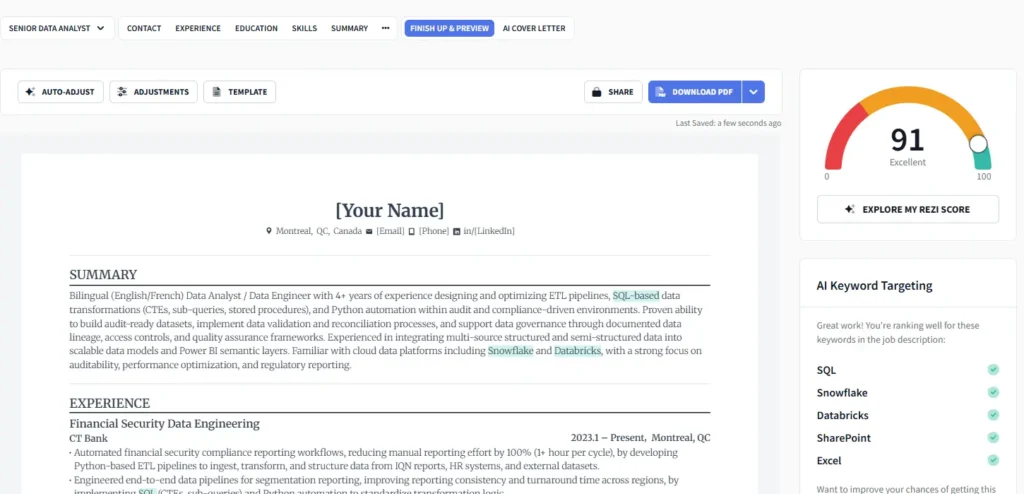 ChatGPT Resume Engineering Framework Case Study
